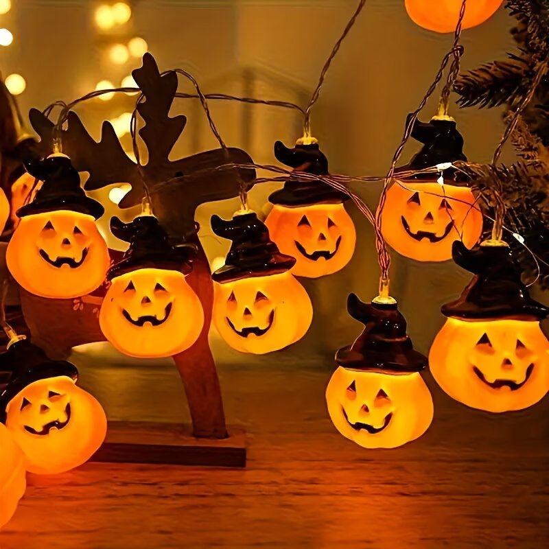 1.5M/59.06 นิ้ว ไฟประดับฟักทอง - Halloween Led String Lights Orange บทวิจารณ์และราคา