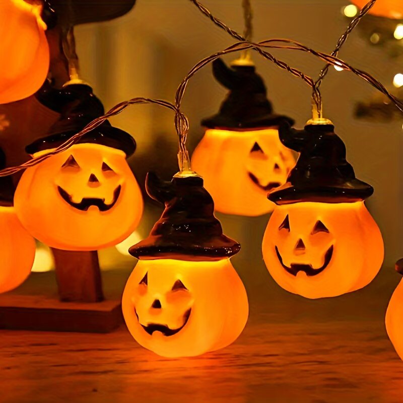 1.5M/59.06 นิ้ว ไฟประดับฟักทอง - Halloween Led String Lights Orange บทวิจารณ์และราคา