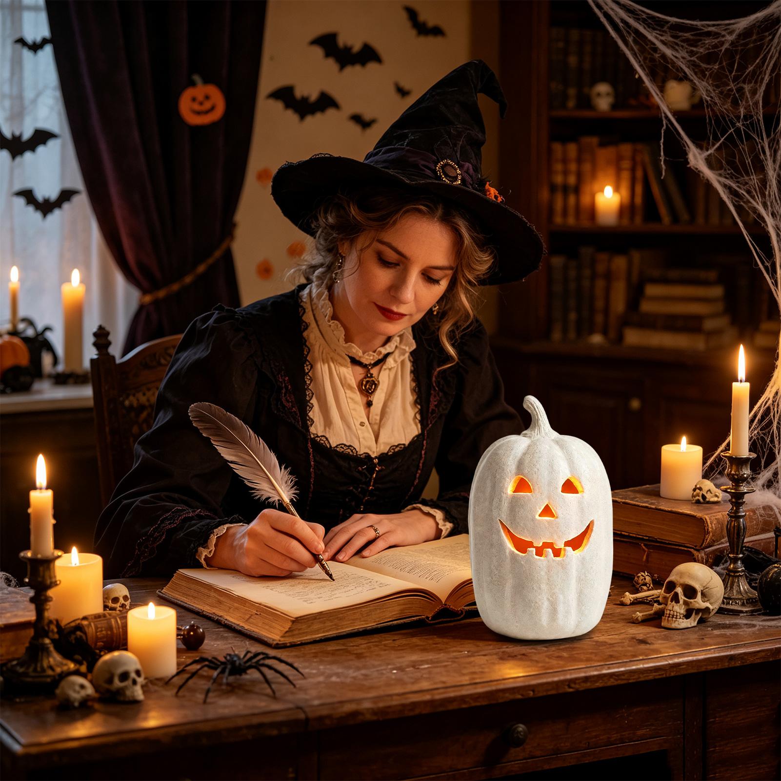 โคมไฟฟักทองสุดหลอน โคมไฟเรซิ่น - Pumpkin Lantern Halloween บทวิจารณ์และราคา