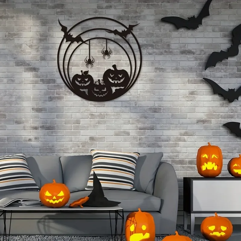 งานศิลปะโลหะติดผนังฮาโลวีน ลาย - Spider Web Halloween Decoration บทวิจารณ์และราคา