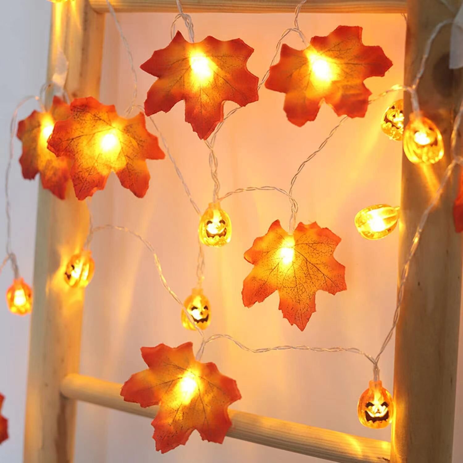 1 ชิ้น 59 นิ้ว/118 นิ้วฮาโลวีน - Halloween Led String Lights Orange บทวิจารณ์และราคา