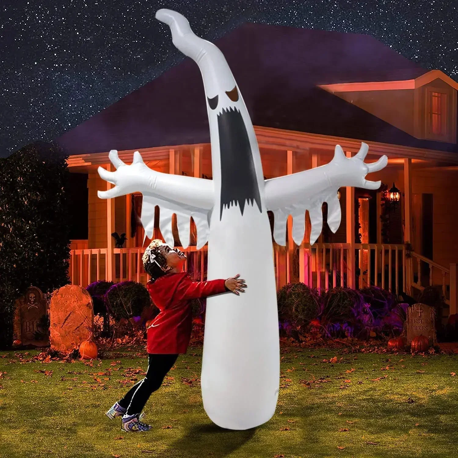 ซุ้มแตงโมเป่าลมสำหรับฮาโลวีน พ - Halloween Pumpkin Decor Led บทวิจารณ์และราคา