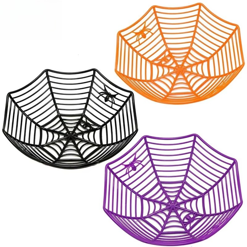 1/3 ชิ้น ชามใส่ขนมฮาโลวีนลายใย - Spider Web Halloween Decoration บทวิจารณ์และราคา