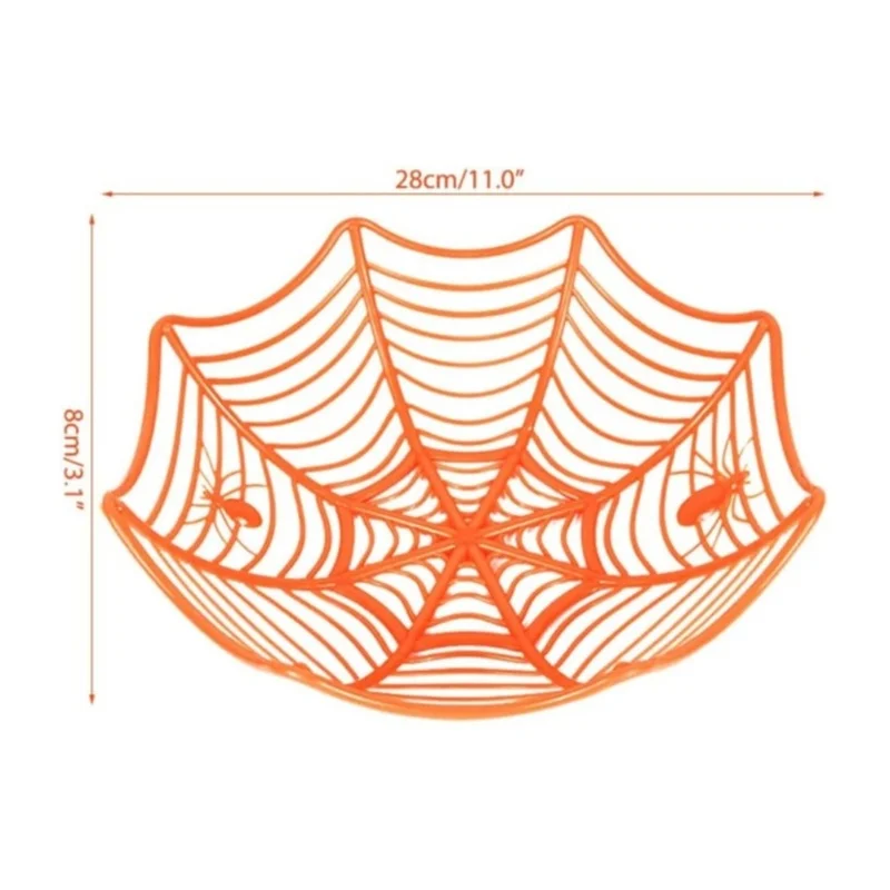 1/3 ชิ้น ชามใส่ขนมฮาโลวีนลายใย - Spider Web Halloween Decoration บทวิจารณ์และราคา