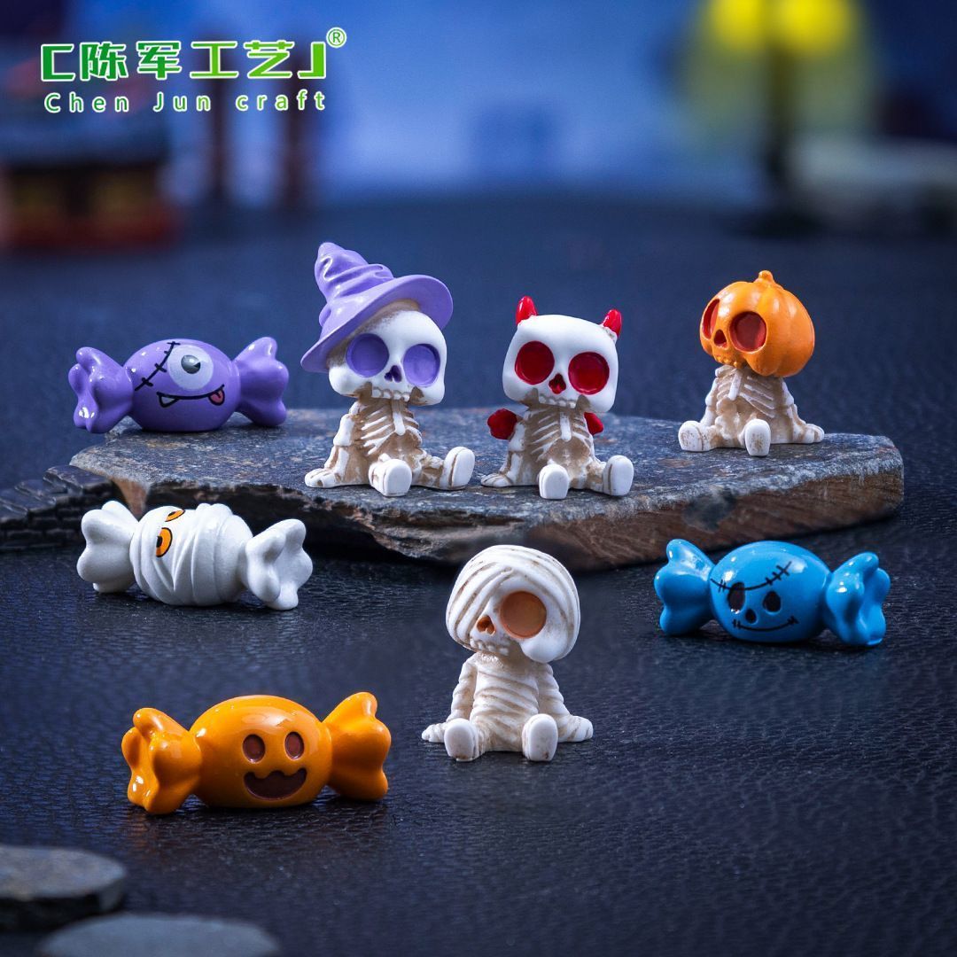 ขนมฮาโลวีน, ฟักทอง, รูปปั้นหัว - Halloween Skeleton Decoration บทวิจารณ์และราคา