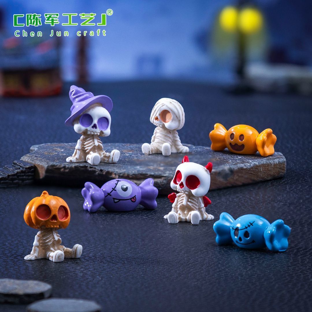 ขนมฮาโลวีน, ฟักทอง, รูปปั้นหัว - Halloween Skeleton Decoration บทวิจารณ์และราคา