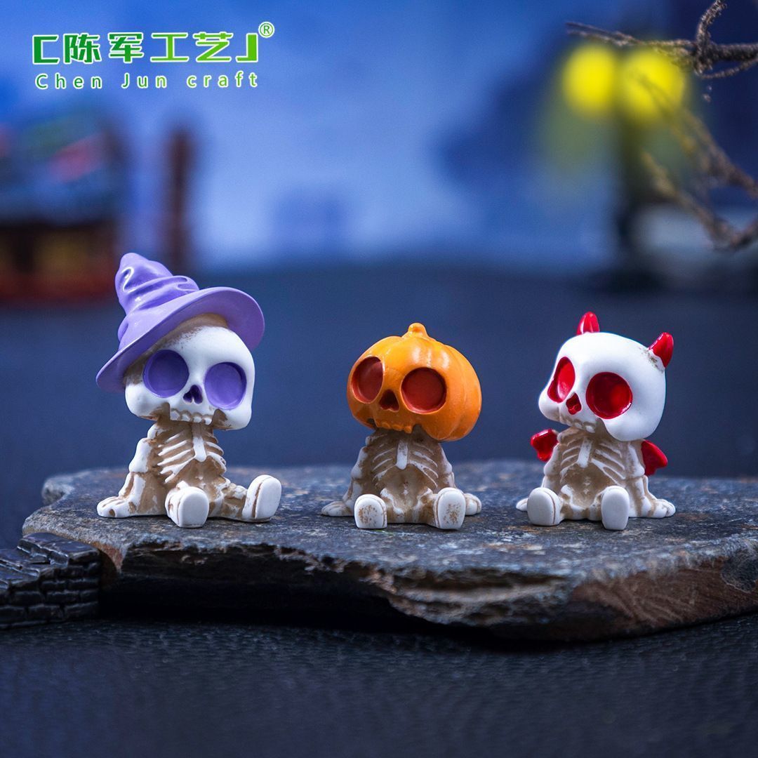 ขนมฮาโลวีน, ฟักทอง, รูปปั้นหัว - Halloween Skeleton Decoration บทวิจารณ์และราคา