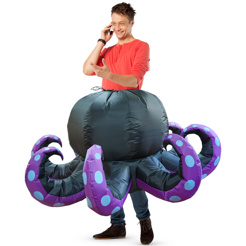 ชุดแฟนซีเป่าลมรูปปลาหมึกยักษ์ท - Halloween Costume Adult บทวิจารณ์และราคา