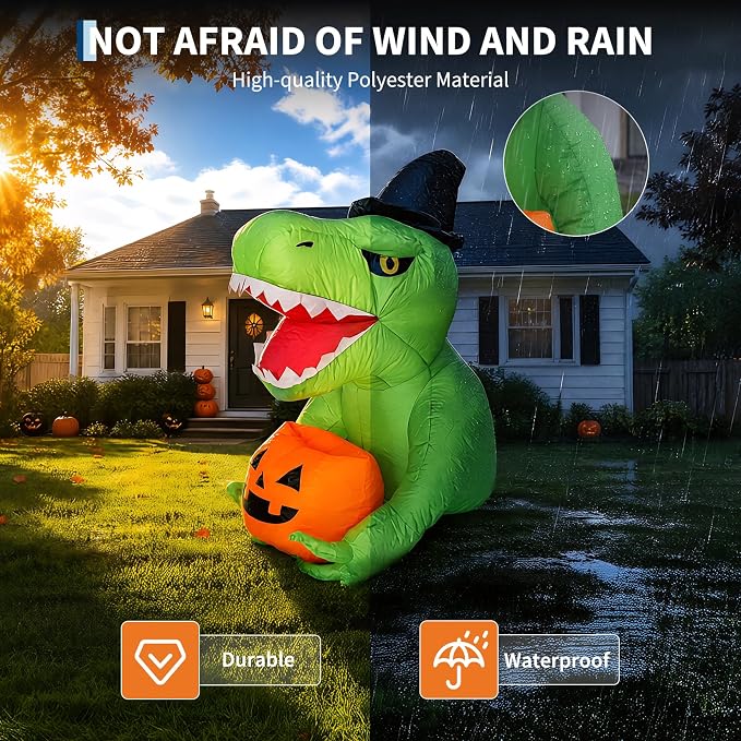 ชุดตกแต่งฮาโลวีนแบบเป่าลมสำหรั - Halloween Pumpkin Decor Led บทวิจารณ์และราคา