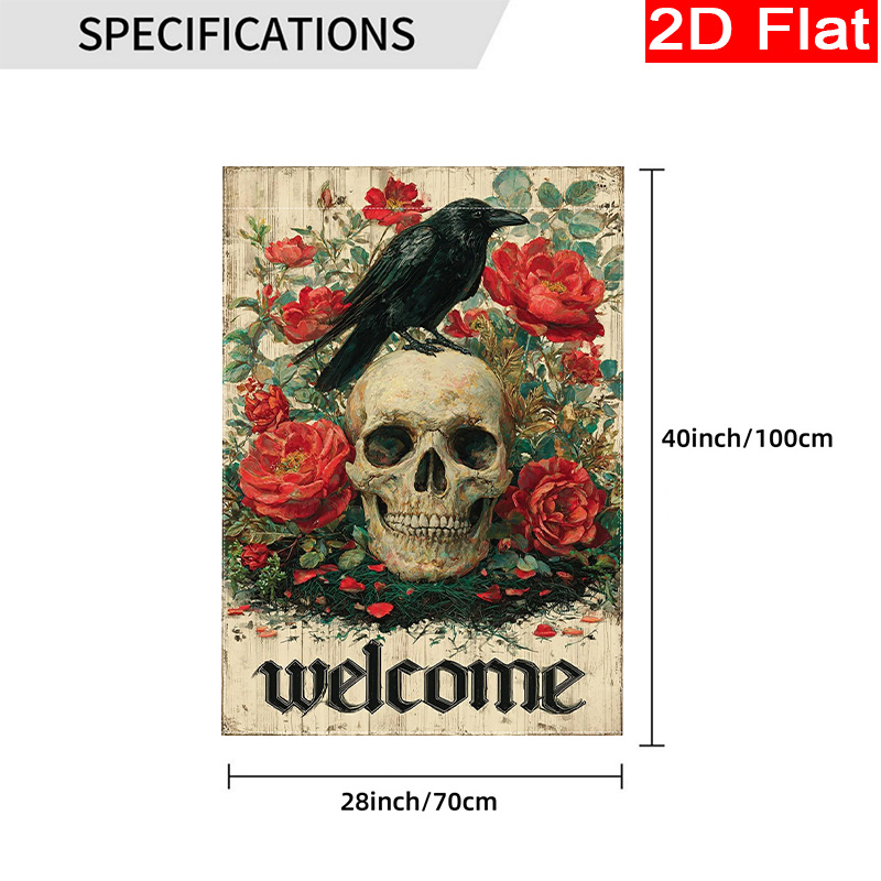 ธงแบน 2 มิติ - ธงสวนลายโครงกระ - Halloween Skeleton Decoration บทวิจารณ์และราคา