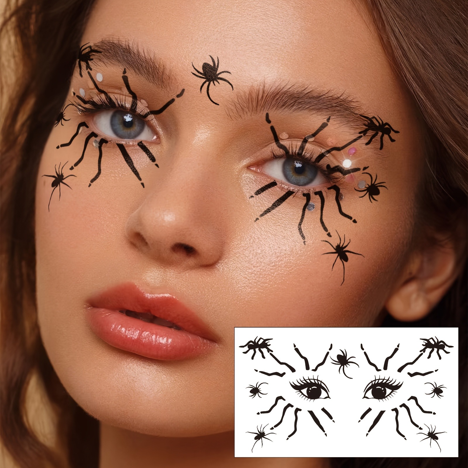 สติกเกอร์ลายแมงมุม/ใยแมงมุมสำห - Spider Web Halloween Decoration บทวิจารณ์และราคา