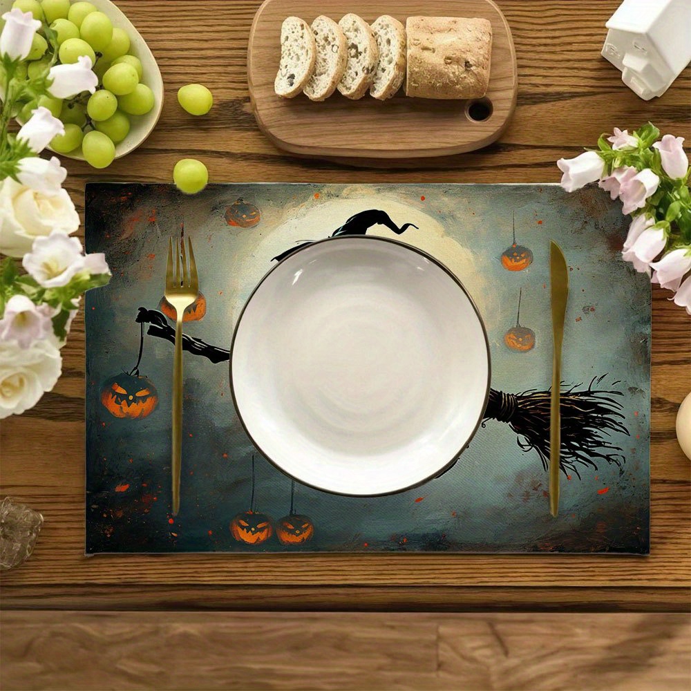 ชุดแผ่นรองจานฮาโลวีนลายแม่มดแล - Pumpkin Lantern Halloween บทวิจารณ์และราคา